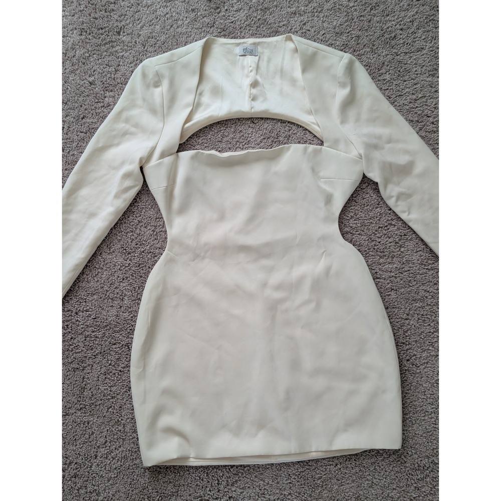 Oh Polly Bodycon Mini Dress Size 8 Long Sleeve Cutout Cocktail Minimalist